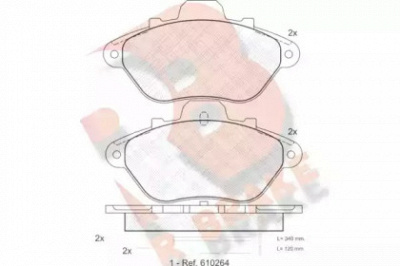 R BRAKE rb0779 -  Комплект тормозных колодок, дисковый тормоз